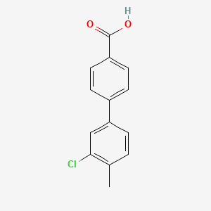 molecular formula C14H11ClO2 B1454505 3'-Chloro-4'-methyl-[1,1'-biphenyl]-4-carboxylic acid CAS No. 885962-94-7