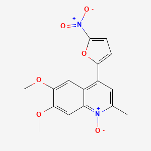 6,7-Dimethoxy-2-methyl-4-(5-nitrofuran-2-yl)-1-oxo-1lambda~5~-quinoline