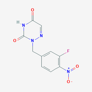 2-[(3-Fluoro-4-nitrophenyl)methyl]-1,2,4-triazine-3,5(2H,4H)-dione