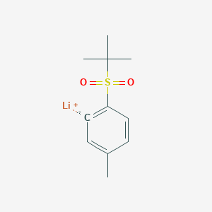 molecular formula C11H15LiO2S B14545149 lithium;1-tert-butylsulfonyl-4-methylbenzene-6-ide CAS No. 62261-20-5