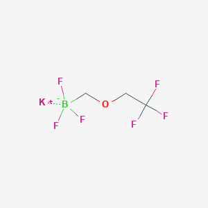 molecular formula C3H4BF6KO B1454526 Potassium trifluoro((2,2,2-trifluoroethoxy)methyl)borate CAS No. 1333326-05-8