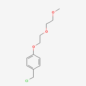 molecular formula C12H17ClO3 B1454528 1-(氯甲基)-4-[2-(2-甲氧基乙氧基)乙氧基]苯 CAS No. 314286-40-3