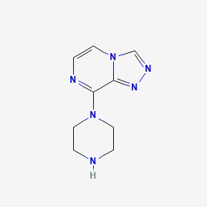molecular formula C9H12N6 B1454532 8-(Piperazin-1-yl)-[1,2,4]triazolo[4,3-a]pyrazine CAS No. 1341695-28-0