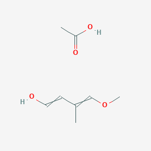 molecular formula C8H14O4 B14545339 Acetic acid;4-methoxy-3-methylbuta-1,3-dien-1-ol CAS No. 62285-93-2