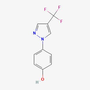 molecular formula C10H7F3N2O B1454534 4-(4-(trifluoromethyl)-1H-pyrazol-1-yl)phenol CAS No. 1339808-31-9