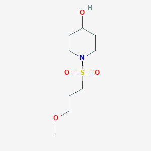 molecular formula C9H19NO4S B1454535 1-(3-甲氧基丙磺酰基)哌啶-4-醇 CAS No. 1339219-92-9