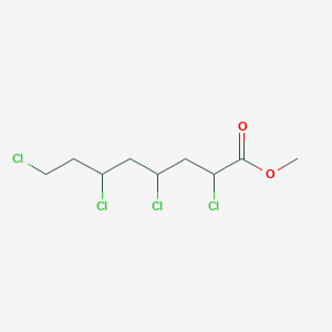 molecular formula C9H14Cl4O2 B14545369 Methyl 2,4,6,8-tetrachlorooctanoate CAS No. 62116-58-9