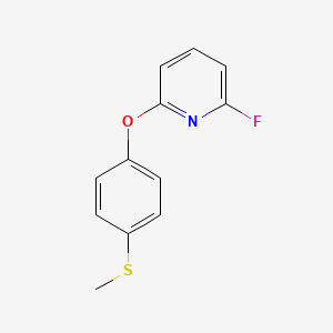 molecular formula C12H10FNOS B1454537 2-Fluoro-6-(4-(methylthio)phenoxy)pyridine CAS No. 1342864-15-6
