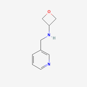 molecular formula C9H12N2O B1454539 N-(pyridin-3-ylmethyl)oxetan-3-amine CAS No. 1341658-84-1