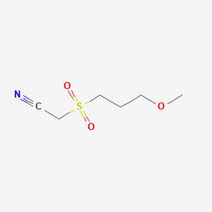 molecular formula C6H11NO3S B1454541 2-(3-甲氧基丙磺酰基)乙腈 CAS No. 1232400-69-9