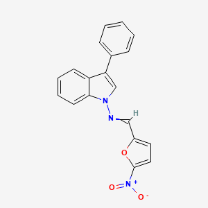 1-(5-Nitrofuran-2-yl)-N-(3-phenyl-1H-indol-1-yl)methanimine