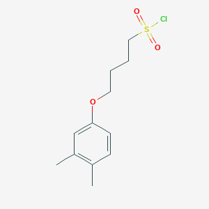 molecular formula C12H17ClO3S B1454545 4-(3,4-Dimethylphenoxy)butane-1-sulfonyl chloride CAS No. 1342544-88-0