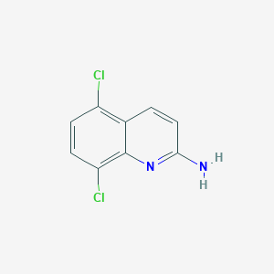 molecular formula C9H6Cl2N2 B1454546 5,8-Dichloroquinolin-2-amine CAS No. 1343233-44-2