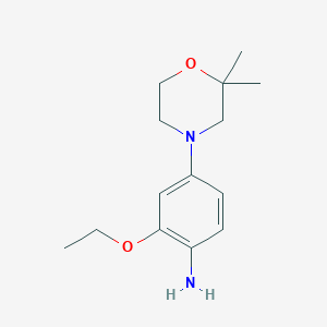 molecular formula C14H22N2O2 B1454547 4-(2,2-二甲基吗啉-4-基)-2-乙氧基苯胺 CAS No. 1405012-93-2
