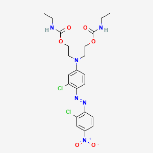 Carbamic acid, ethyl-, [[3-chloro-4-[(2-chloro-4-nitrophenyl)azo]phenyl]imino]di-2,1-ethanediyl ester