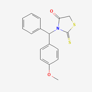 3-[(4-Methoxyphenyl)(phenyl)methyl]-2-sulfanylidene-1,3-thiazolidin-4-one