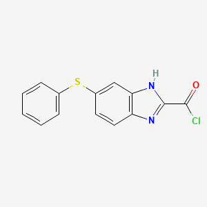 6-(Phenylsulfanyl)-1H-benzimidazole-2-carbonyl chloride