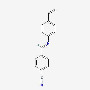 4-{(E)-[(4-Ethenylphenyl)imino]methyl}benzonitrile