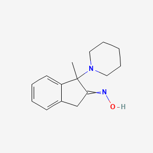 N-[1-Methyl-1-(piperidin-1-yl)-1,3-dihydro-2H-inden-2-ylidene]hydroxylamine