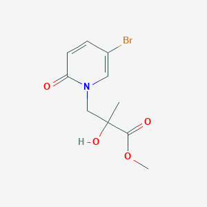 molecular formula C10H12BrNO4 B1454553 Methyl 3-(5-bromo-2-oxo-1,2-dihydropyridin-1-yl)-2-hydroxy-2-methylpropanoate CAS No. 1343160-13-3