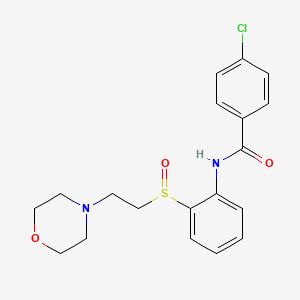 4-Chloro-N-{2-[2-(morpholin-4-yl)ethanesulfinyl]phenyl}benzamide