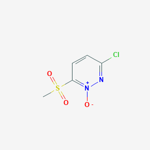 Pyridazine, 3-chloro-6-(methylsulfonyl)-, 1-oxide