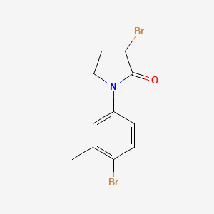 molecular formula C11H11Br2NO B1454561 3-溴-1-(4-溴-3-甲基苯基)吡咯烷-2-酮 CAS No. 1343739-99-0