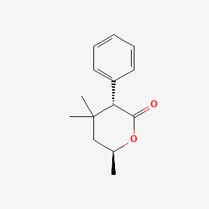 (3R,6S)-4,4,6-trimethyl-3-phenyloxan-2-one