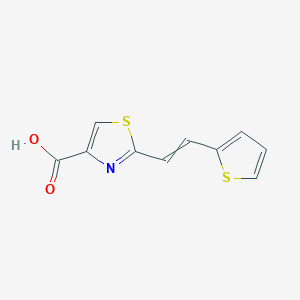 2-[2-(Thiophen-2-yl)ethenyl]-1,3-thiazole-4-carboxylic acid