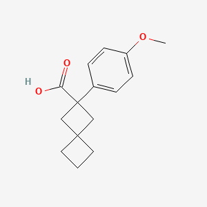 molecular formula C15H18O3 B1454565 2-(4-甲氧基苯基)螺[3.3]庚烷-2-羧酸 CAS No. 1498455-82-5