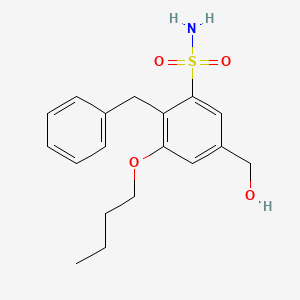 2-Benzyl-3-butoxy-5-(hydroxymethyl)benzene-1-sulfonamide