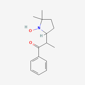 2-(1-Hydroxy-5,5-dimethylpyrrolidin-2-yl)-1-phenylpropan-1-one