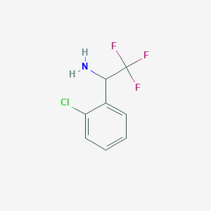 molecular formula C8H7ClF3N B1454570 1-(2-Chlorophenyl)-2,2,2-trifluoroethanamine CAS No. 886370-54-3