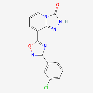 molecular formula C14H8ClN5O2 B1454571 8-[3-(3-氯苯基)-1,2,4-噁二唑-5-基][1,2,4]三唑并[4,3-a]吡啶-3(2H)-酮 CAS No. 1239789-15-1