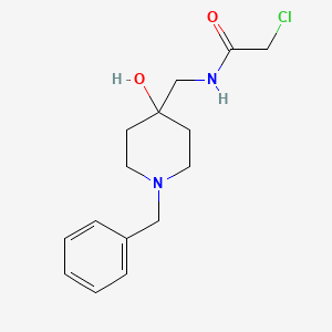 molecular formula C15H21ClN2O2 B1454572 N-((1-benzyl-4-hydroxypiperidin-4-yl)methyl)-2-chloroacetamide CAS No. 1169699-63-1