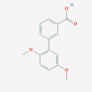 molecular formula C15H14O4 B1454573 2',5'-二甲氧基-[1,1'-联苯]-3-羧酸 CAS No. 925909-06-4