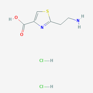 molecular formula C6H10Cl2N2O2S B1454579 2-(2-氨基乙基)-1,3-噻唑-4-羧酸二盐酸盐 CAS No. 1215336-04-1