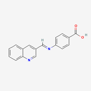 4-{(E)-[(Quinolin-3-yl)methylidene]amino}benzoic acid