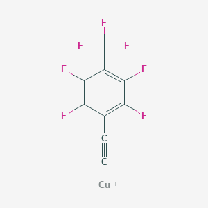 copper(1+);1-ethynyl-2,3,5,6-tetrafluoro-4-(trifluoromethyl)benzene