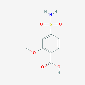 molecular formula C8H9NO5S B1454583 4-(Aminosulfonyl)-2-methoxybenzoic acid CAS No. 4816-28-8