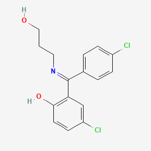 4-Chloro-6-{(4-chlorophenyl)[(3-hydroxypropyl)amino]methylidene}cyclohexa-2,4-dien-1-one