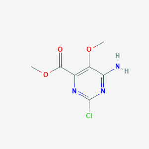 molecular formula C7H8ClN3O3 B1454599 Methyl 6-amino-2-chloro-5-methoxypyrimidine-4-carboxylate CAS No. 1126320-49-7
