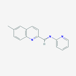 1-(6-Methylquinolin-2-yl)-N-(pyridin-2-yl)methanimine