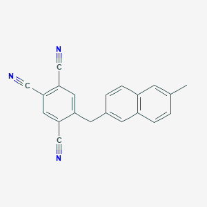 5-[(6-Methylnaphthalen-2-yl)methyl]benzene-1,2,4-tricarbonitrile