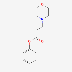 4-Morpholinepropanoic acid, phenyl ester