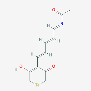 N-[(2E,4E)-5-(3-hydroxy-5-oxo-2H-telluropyran-4-yl)penta-2,4-dienylidene]acetamide