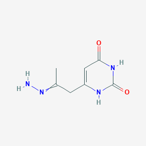 6-(2-Hydrazinylidenepropyl)pyrimidine-2,4(1H,3H)-dione