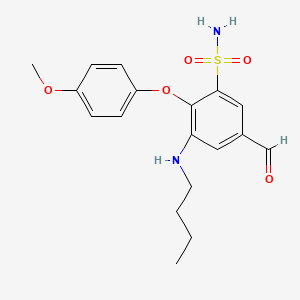 3-(Butylamino)-5-formyl-2-(4-methoxyphenoxy)benzene-1-sulfonamide