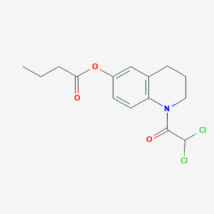 1-(Dichloroacetyl)-1,2,3,4-tetrahydroquinolin-6-yl butanoate