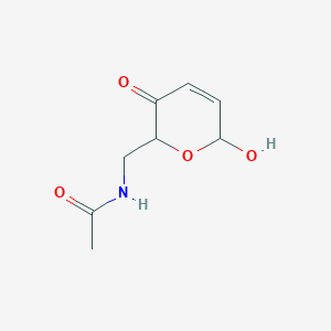 N-[(6-Hydroxy-3-oxo-3,6-dihydro-2H-pyran-2-yl)methyl]acetamide